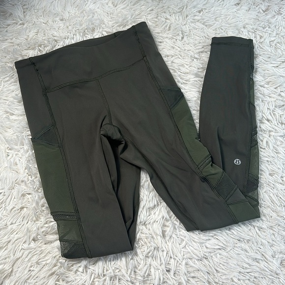Lululemon Speed Up Tight *Mesh 28" Camo Green - Picture 1 of 8